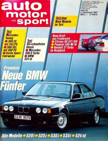 Deckblatt Auto Motor und Sport (25/1987)